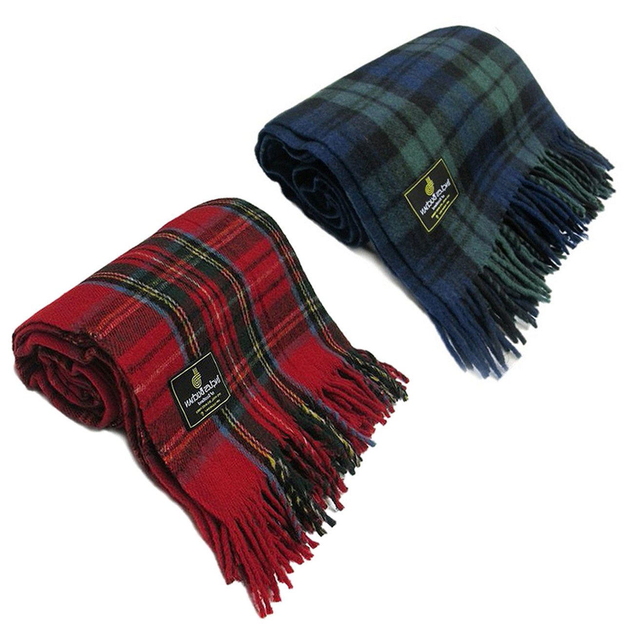 Stunning Scottish Large Tartan Travel Rug Blanket Throw Scottish All Wool 
