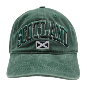 Scotland 3D Vintage Washed Cap Green-C3239E
